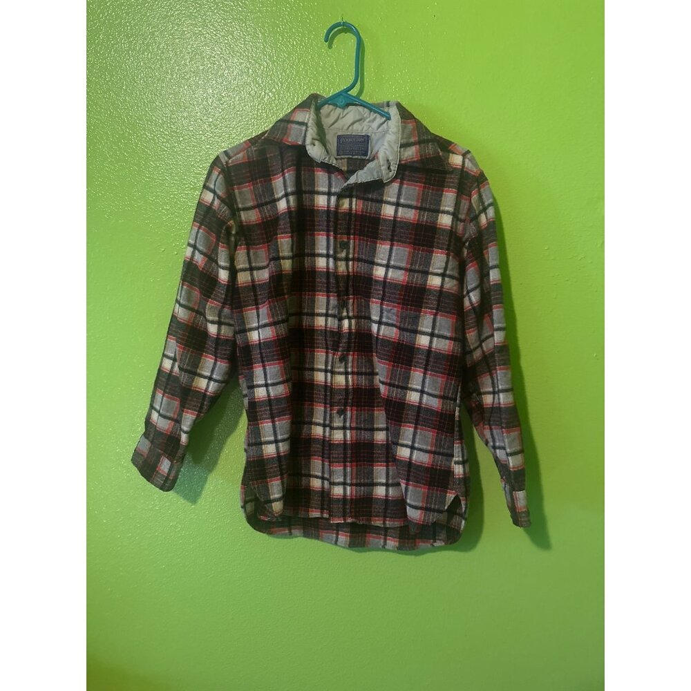 Pendleton Woolen Mills Vintage Plaid Jacket M 100% Virgin Wool Made In USA